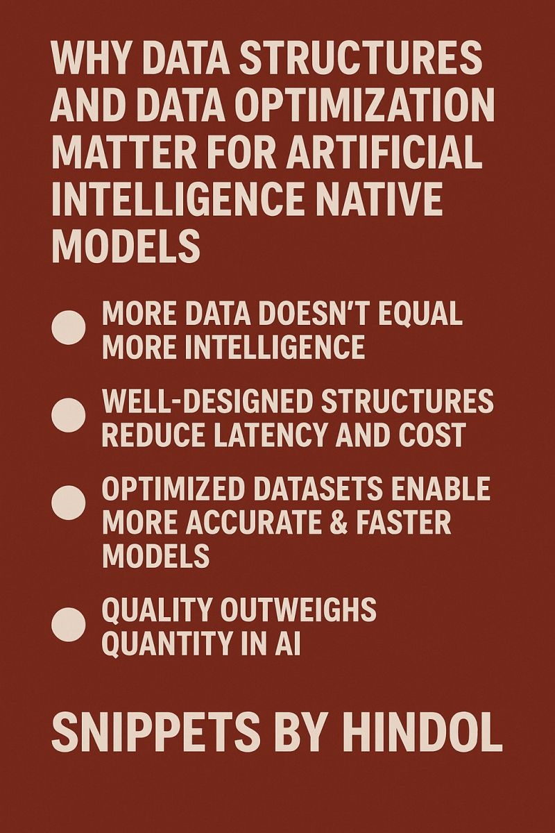 Why Data Structures and Data Optimization Matter for Artificial Intelligence Native Models