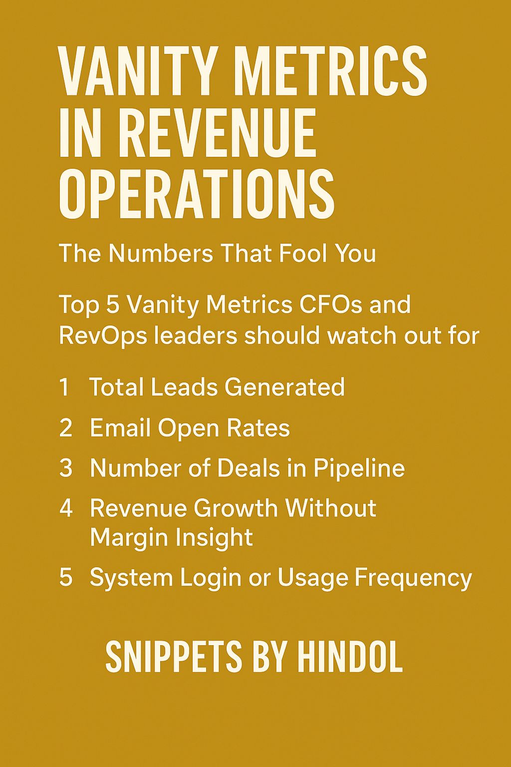 Vanity Metrics In Revenue Operations
