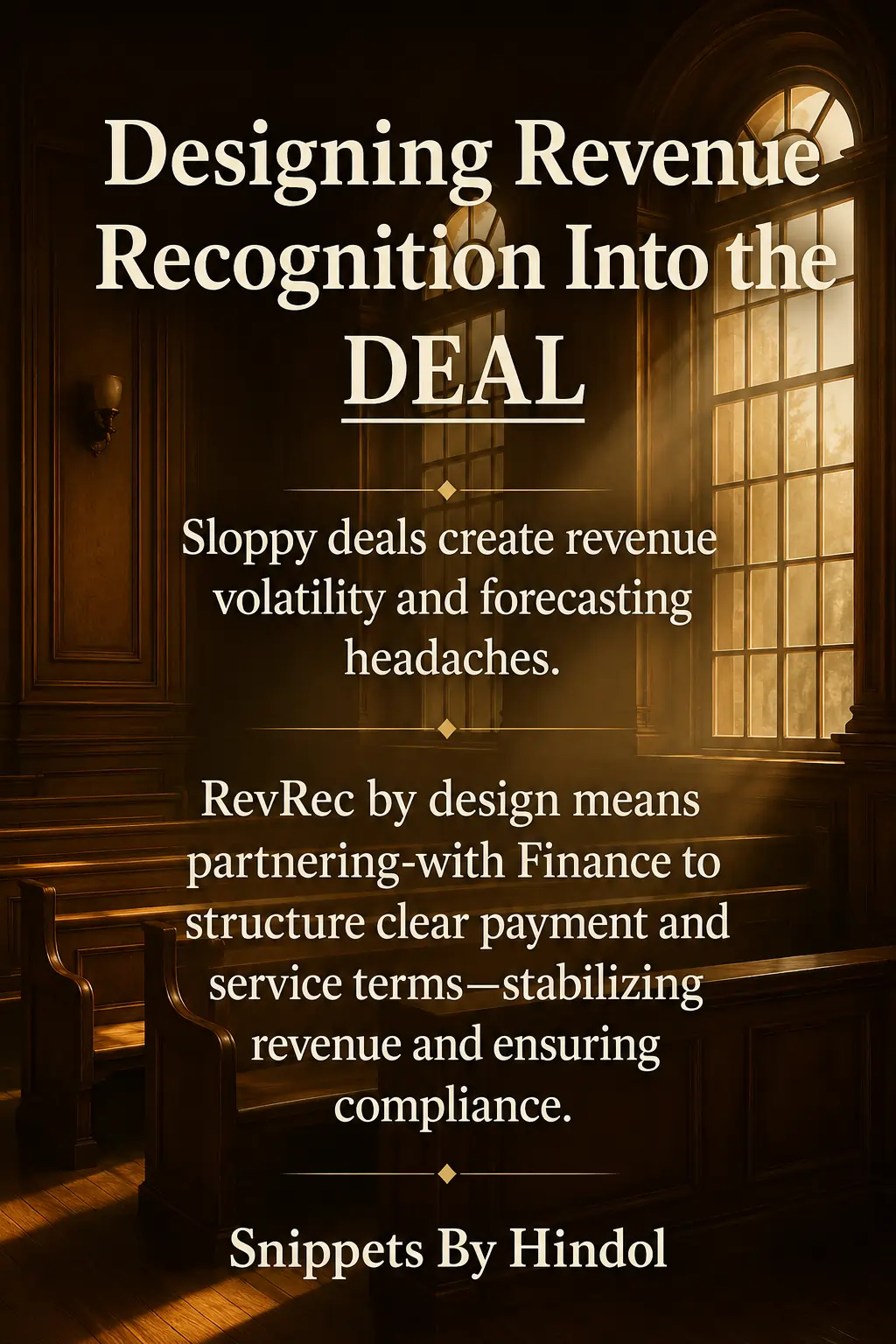 Designing Revenue Recognition Into the Deal