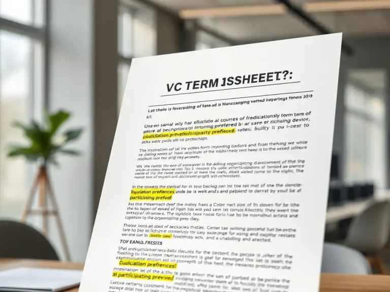 Venture Capital Term Sheets: Why the Fine Print Decides Who Wins