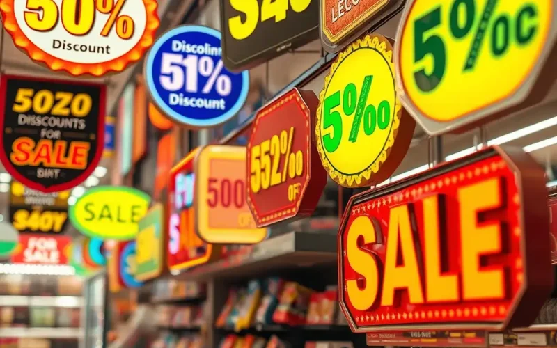 Retail discount and sale signage illustrating accounting for sales discounts under ASC 606
