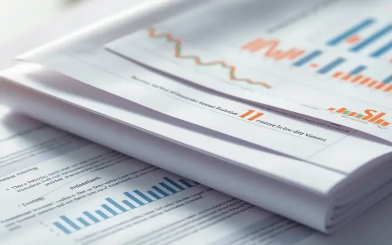 Financial reports and revenue charts illustrating ASC 606 revenue recognition analysis