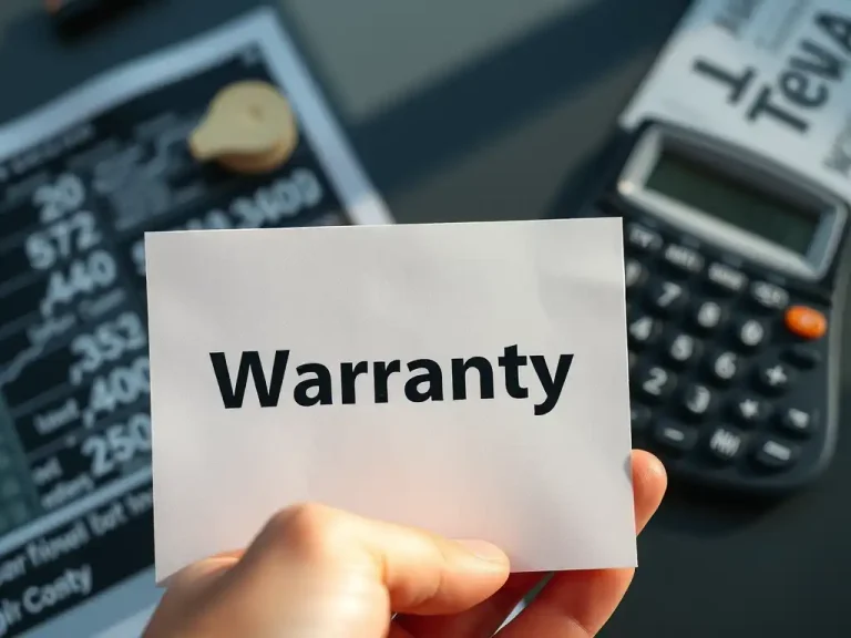 Warranty provision and warranty liabilities accounting concept with calculator