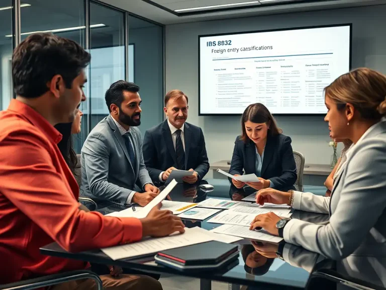 Finance team reviewing Form 8832 entity classification during a check-the-box election meeting