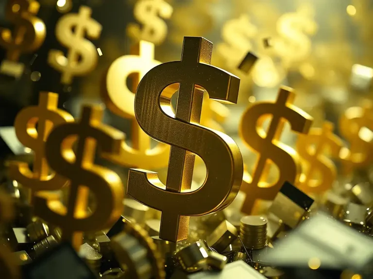Gold dollar signs symbolizing corporate treasury risk and hedging strategy for financial exposure management