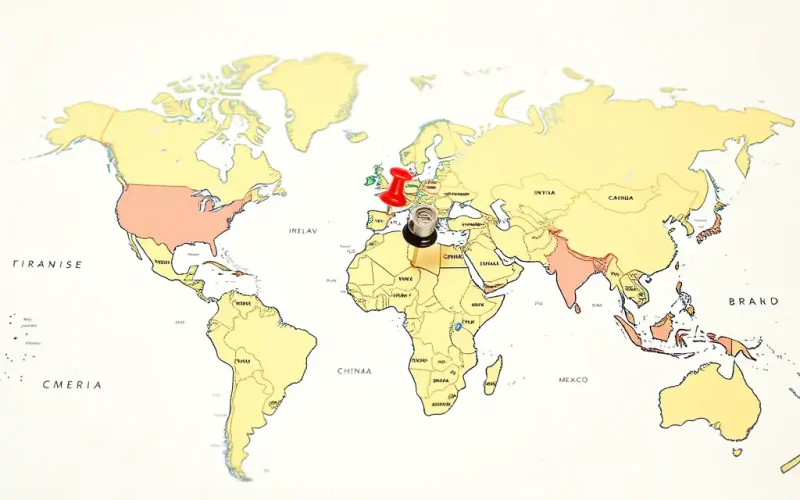 World map illustrating cross-border operations relevant to the arm's length principle in transfer pricing
