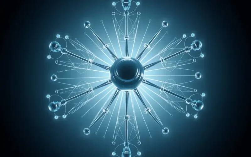 GTM tech stack concept graphic with gears, charts, and data dashboards representing a go-to-market technology system