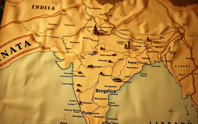 Map of India representing corporate tax compliance and regulatory structure for foreign businesses