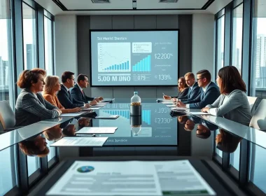 CFO team reviewing Pillar Two tax strategy metrics and top-up tax exposure in a boardroom meeting