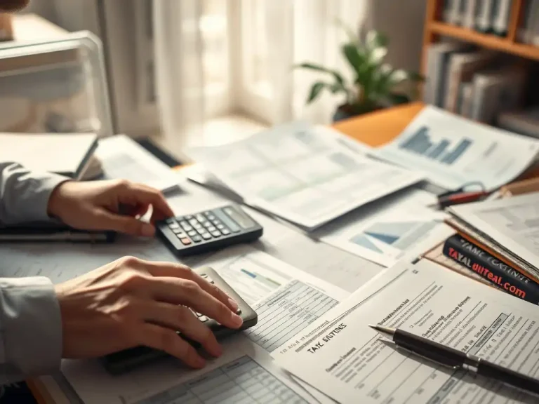 CFO reviewing tax due diligence documents while calculating Section 382 limitation figures for an M&A transaction