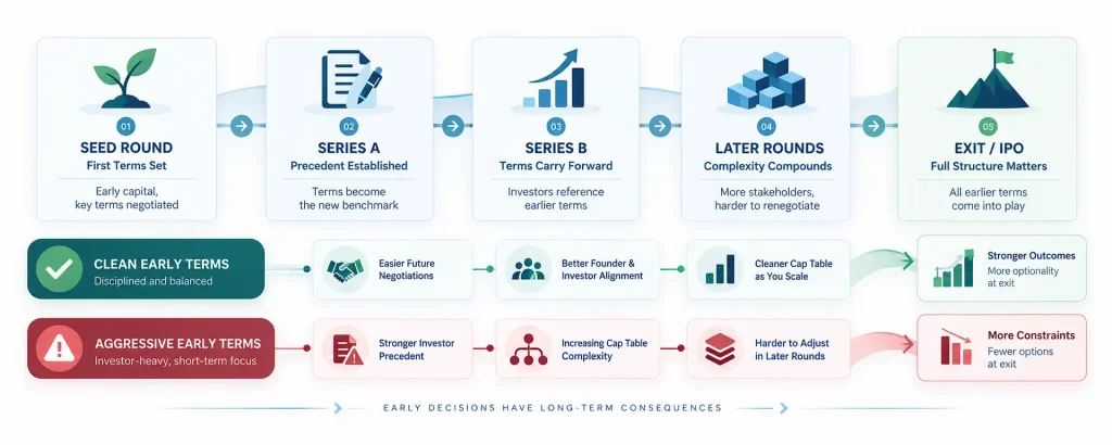 Preferred stock vs common stock payout example: 1x non-participating vs 2x participating preference on a $50M exit