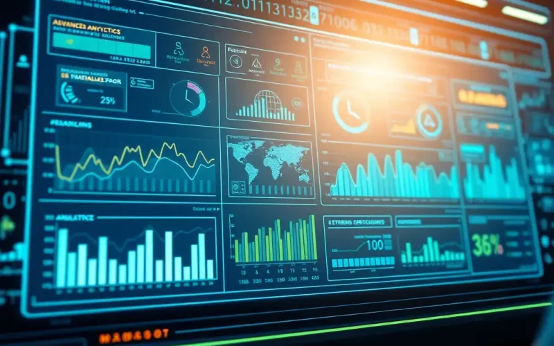 Digital transformation in financial controls dashboard showing real-time analytics and financial data monitoring