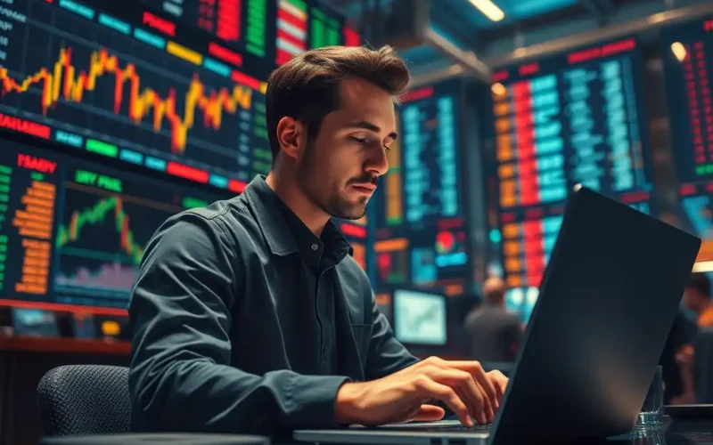 Finance professional analyzing currency markets to manage foreign exchange risk