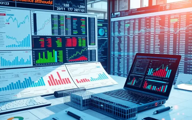 CFO reviewing financial scenario modeling dashboards and charts for data-driven decision making