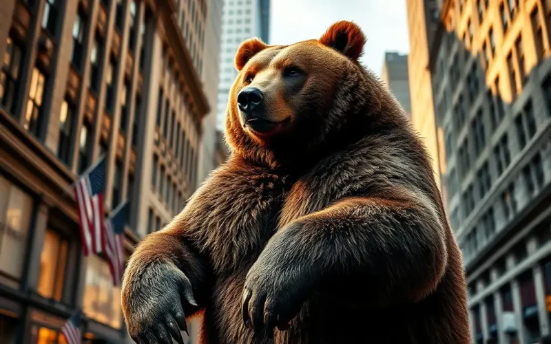 Bear market on Wall Street representing the economic uncertainty future scenario planning prepares CFOs for