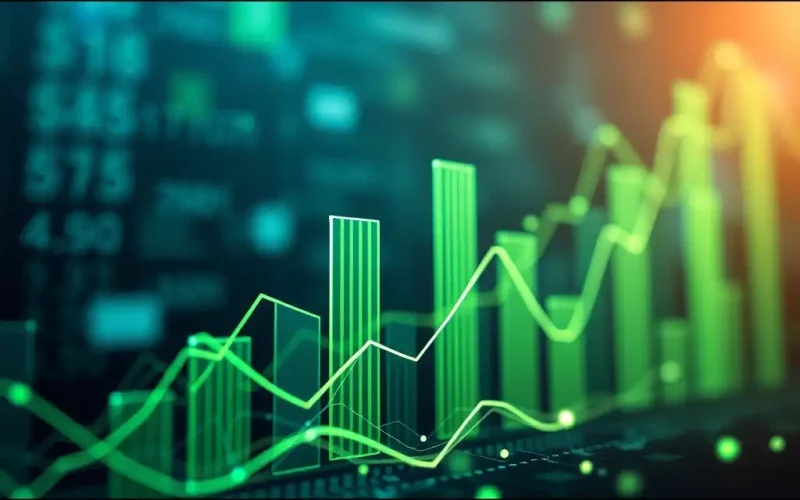 Abstract financial growth chart representing capital structure optimization and cost of capital