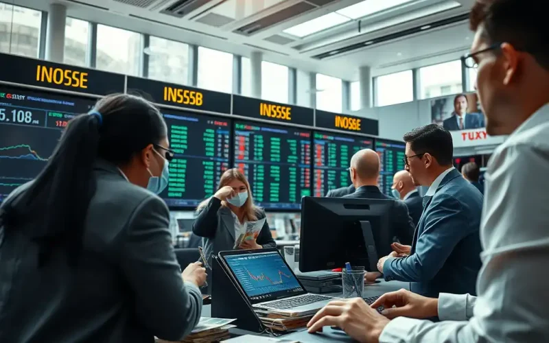 Finance team monitoring currency markets and FX risk on trading floor screens