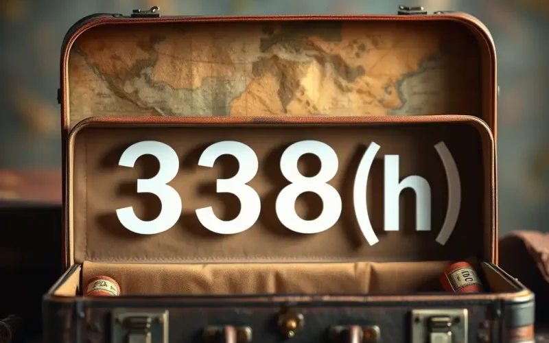 Suitcase with world map lining and '338(h)' text, representing Section 338(h)(10) election tax strategy