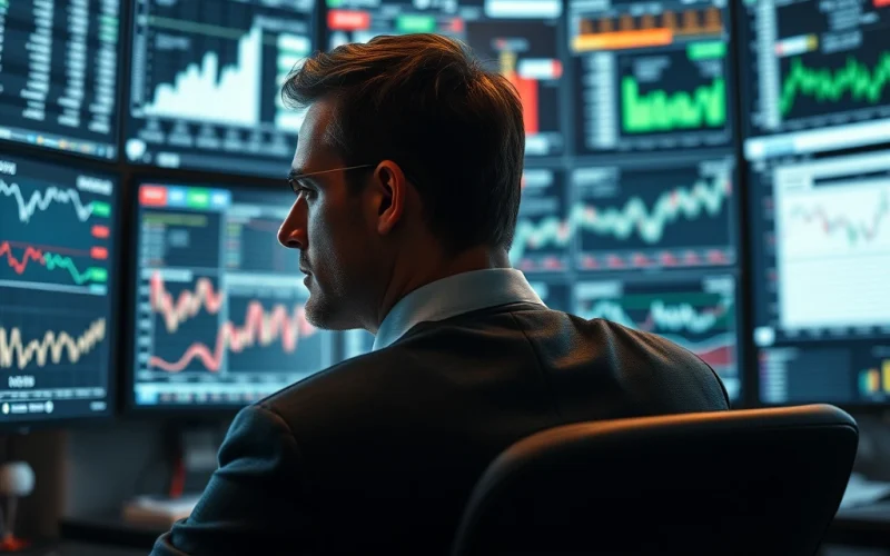 CFO reviewing financial dashboards on multiple screens to check data integrity in reporting